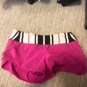 Pink lululemon shorts
